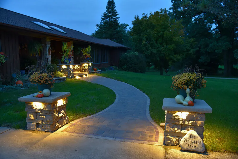 lit house